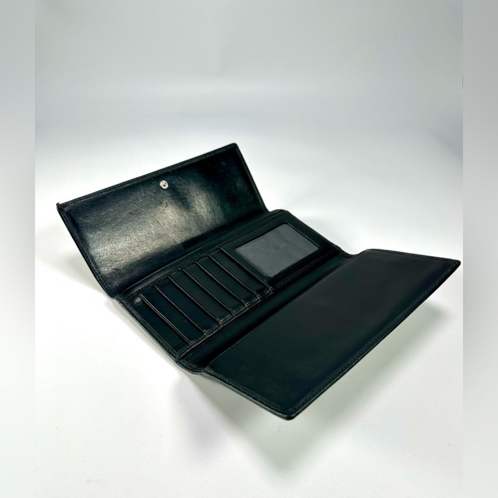 Coach Hampton Leather Tri-fold Wallet in Black - Picture 4 of 7